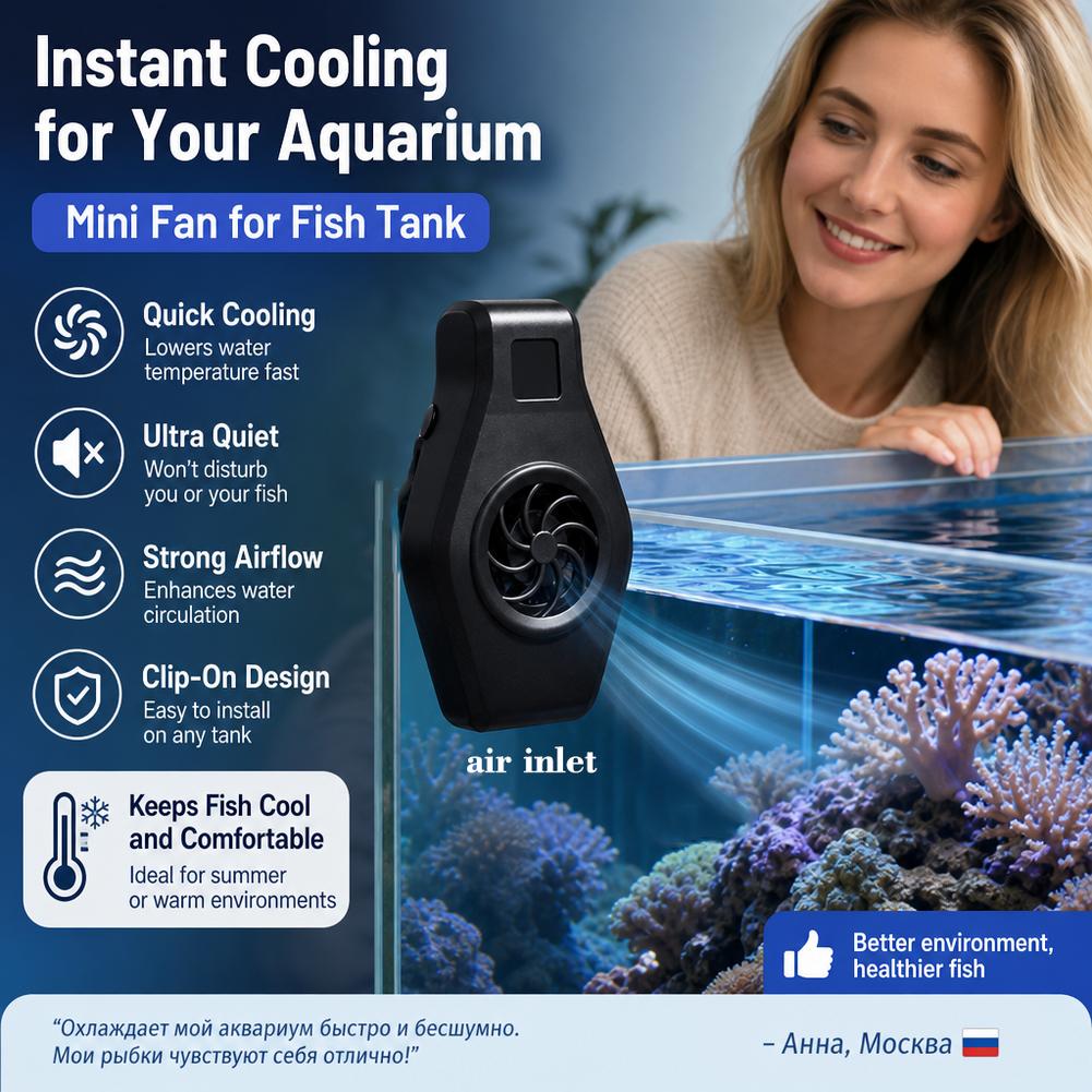 Aquarium Cooling Fan Mini Clip - Marine Aquarium Mini 评论和价格