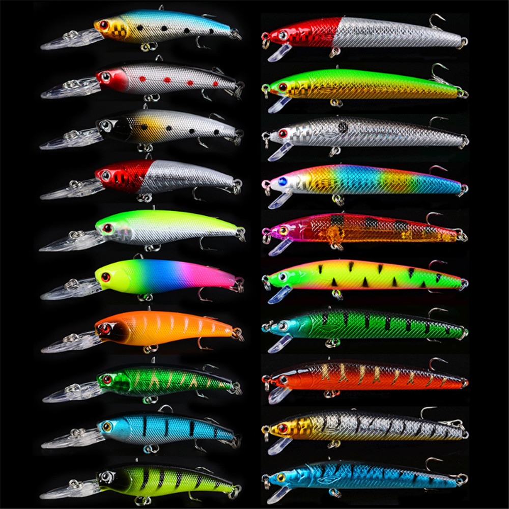 20pcs/lot Minnow Fishing Lures - Marine Salt Mix 评论和价格