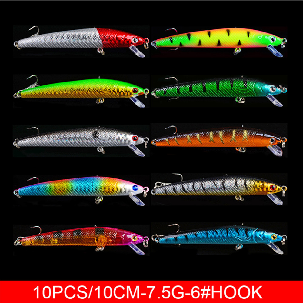 20pcs/lot Minnow Fishing Lures - Marine Salt Mix 评论和价格