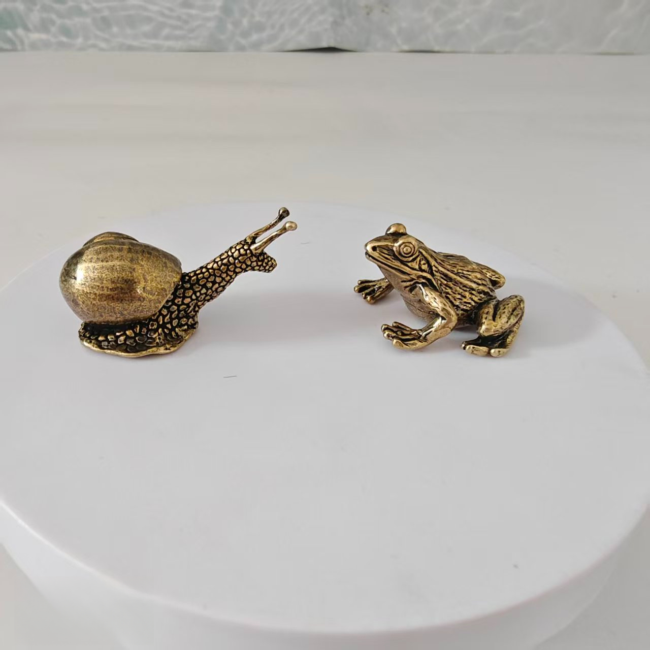 2 pieces of brass frog and sna - Marine Aquarium Mini 评论和价格