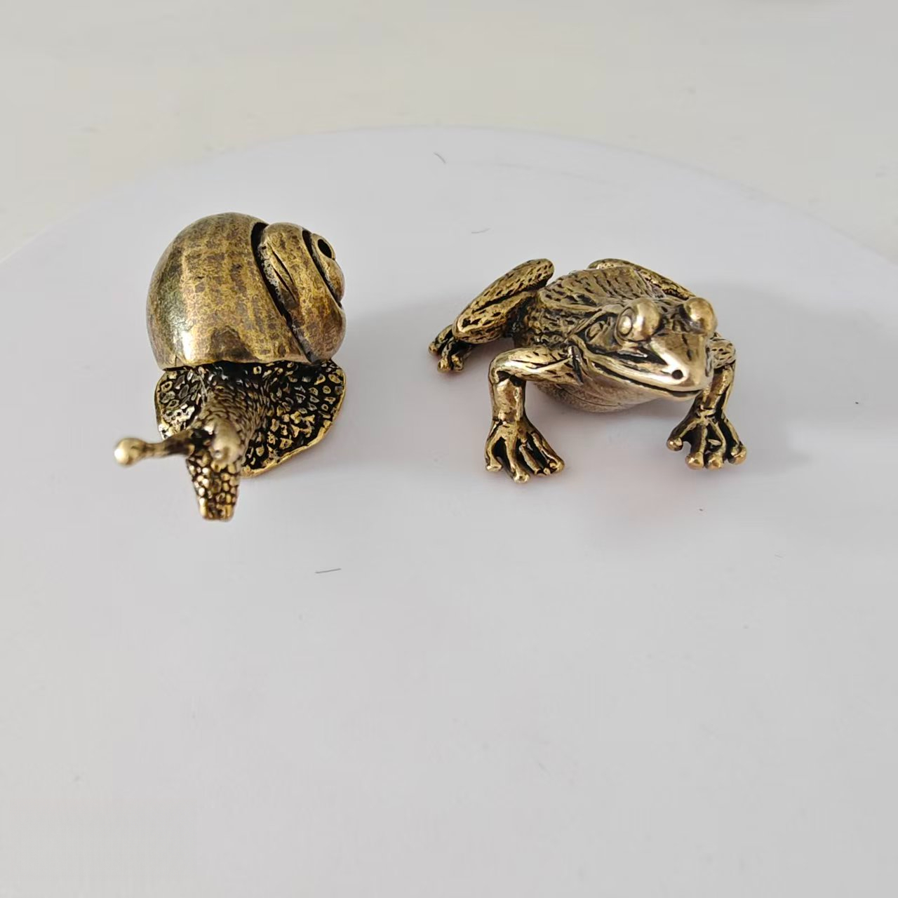 2 pieces of brass frog and sna - Marine Aquarium Mini 评论和价格