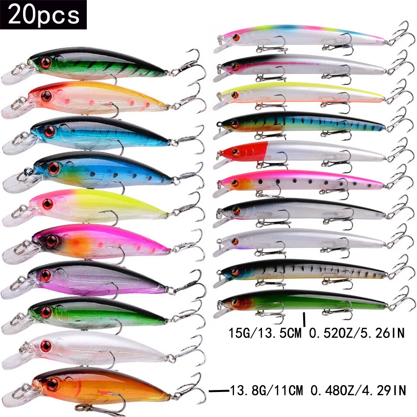 20/10pcs/lot Minnow Fishing Lu - Marine Salt Mix 评论和价格