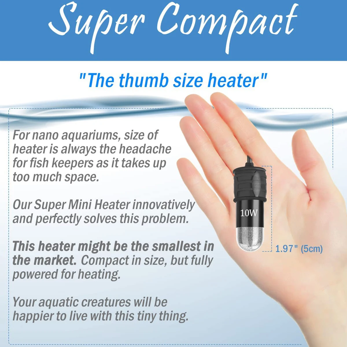 10W Adjustable Aquarium Heater - Marine Aquarium Mini 评论和价格