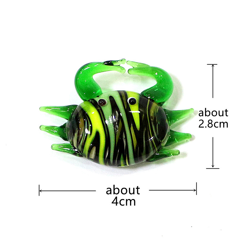 Handmade Cute Mini Glass Crab  - Marine Aquarium Mini 评论和价格