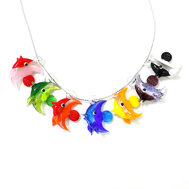 2pcs Mini Fish Glass Pendant C - Marine Aquarium Mini 评论和价格