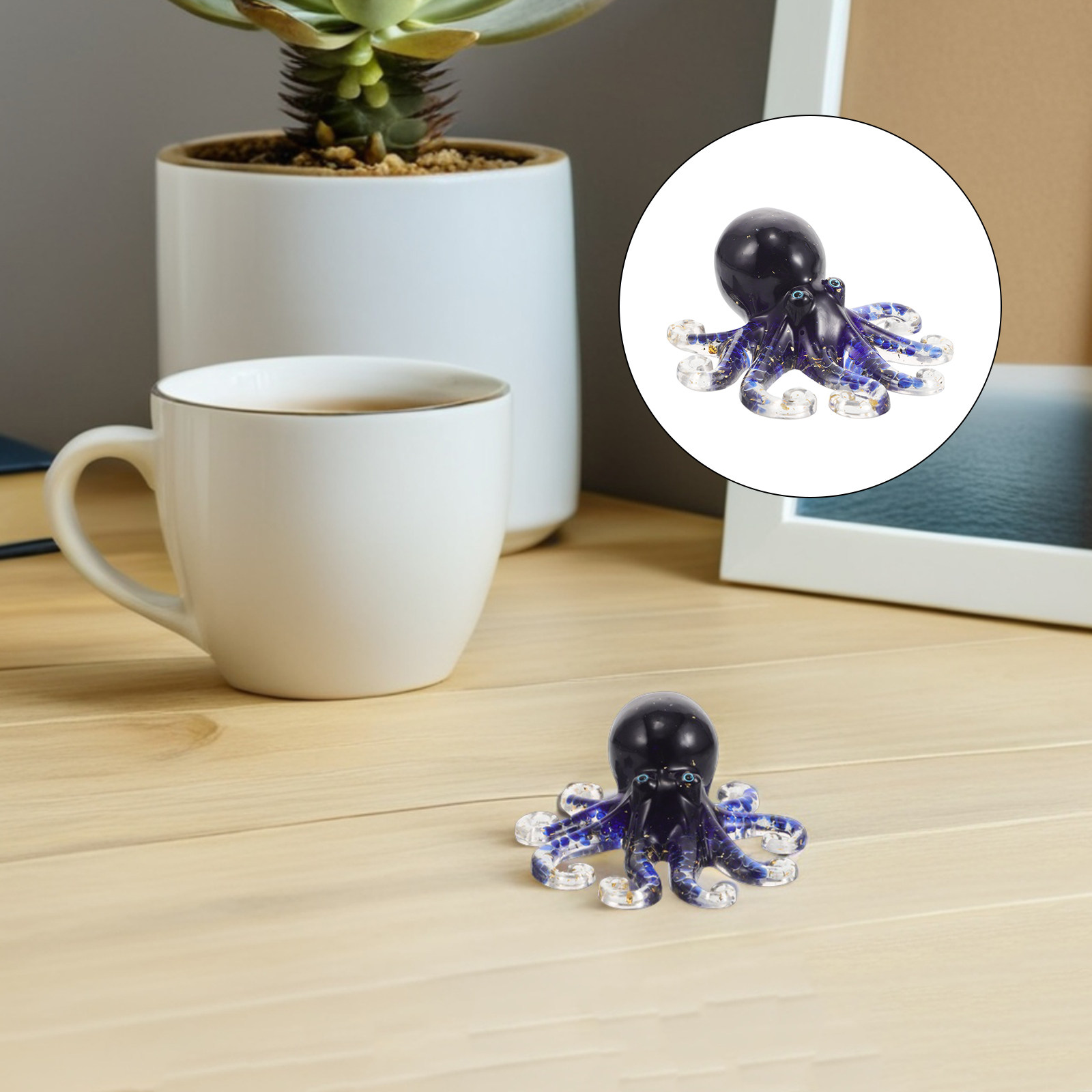 Crystal Octopus Decor Statue H - Marine Aquarium Epoxy 评论和价格
